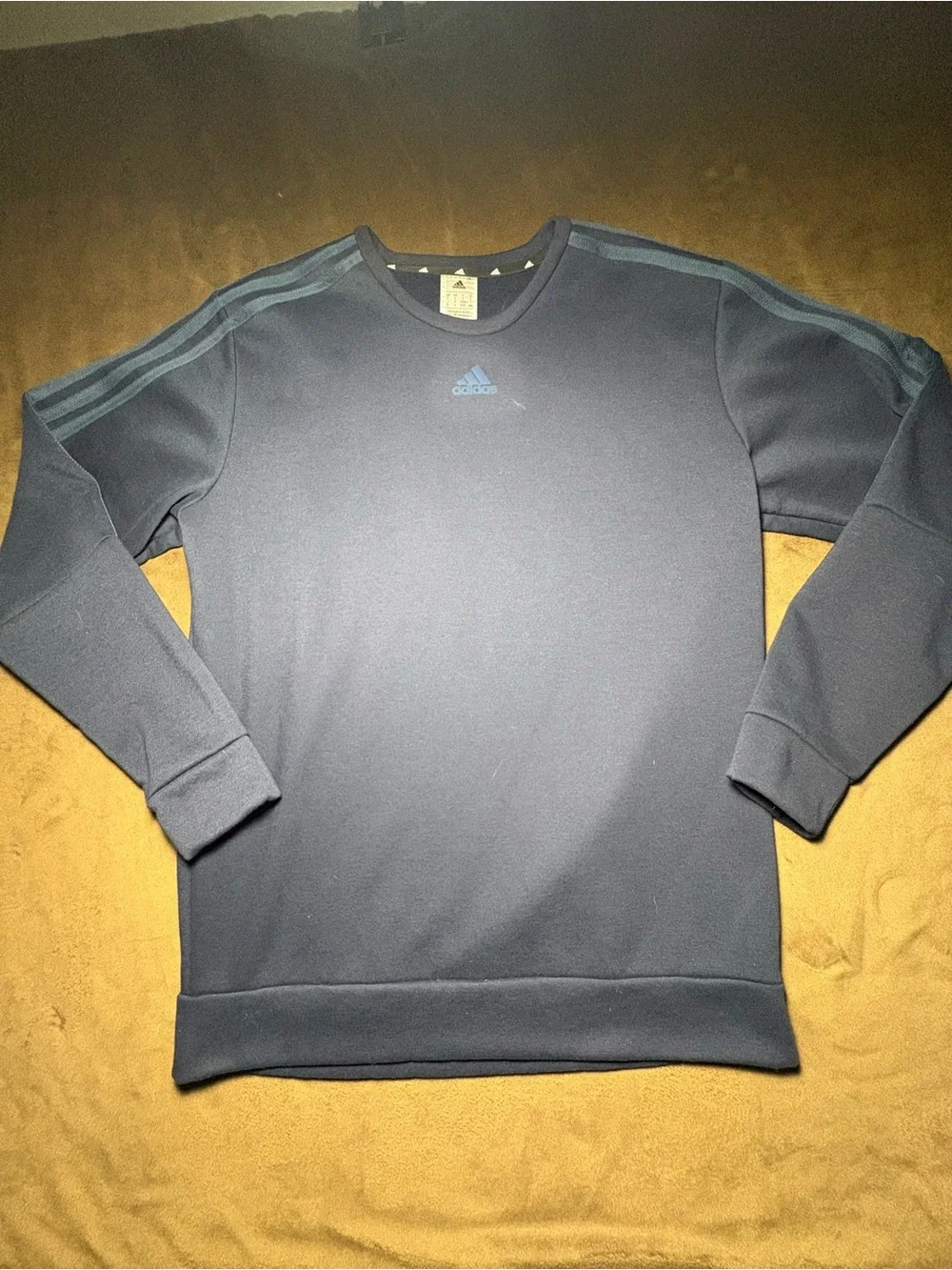 Adidas 3-Stripe Crewneck Sweatshirt – Men's Size Large